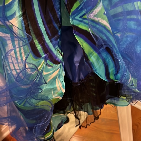 167 MASQUERADE Dress Green and Blue Prom / Evening Wear Formal - Picture 7 of 9